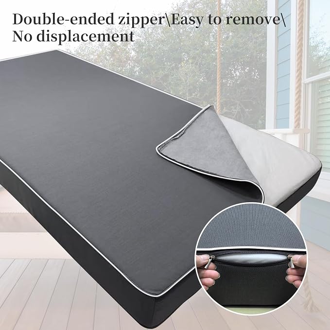 52 * 28 * 6" Outdoor Porch Swing Daybed Mattress Cover Olefin, Patio Daybed - Image 5