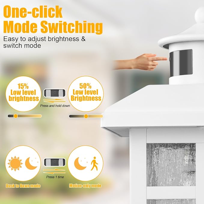 2 Packs Motion Sensor Outdoor Lights, Outside Light Fixtures - Image 3
