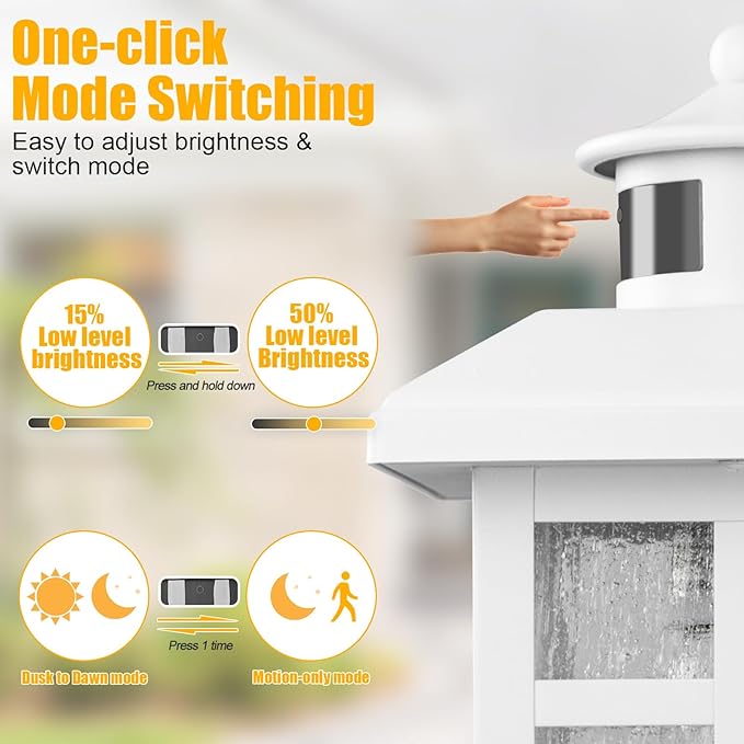 Dawn to Dusk Motion Sensor Wall Light Fixtures - Image 3