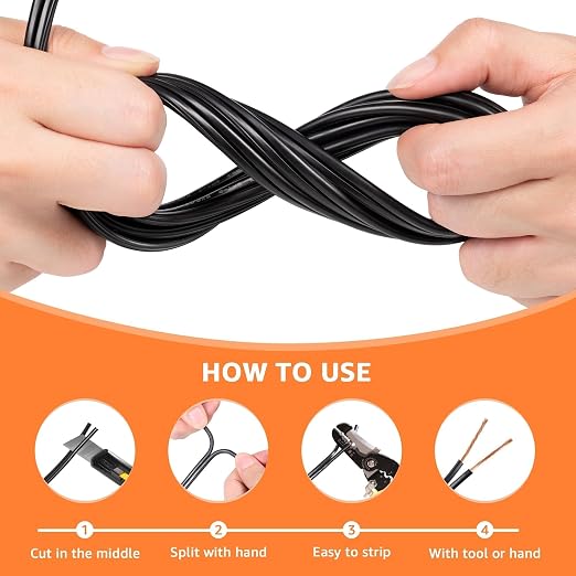 SUNVIE 12/2 Low Voltage Landscape Wire 250FT - Image 6