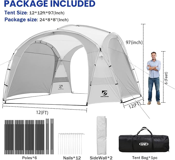 12x12ft Beach Tent Sun Shelter | Perfect - Image 6