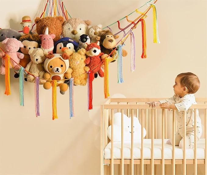 Stuffed Animal Hammock Corner Storage Net Cute Preppy Trendy Stuff Gifts - Image 3