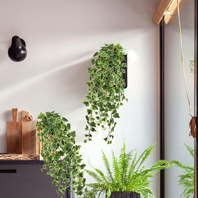Hollyone 2pcs Artificial Hanging Plants 35.4" Fake Ivy Vine Faux Ivy Leaves - Image 4
