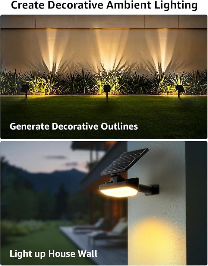 Lepro Solar Decorative Spot Lights 4 Pack, Warm White Accent Lights - Image 2