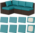 8Pcs Stretch Patio Cushion Covers, Outdoor Couch & Sofa Replacement Slipcovers by VORSHAPE
