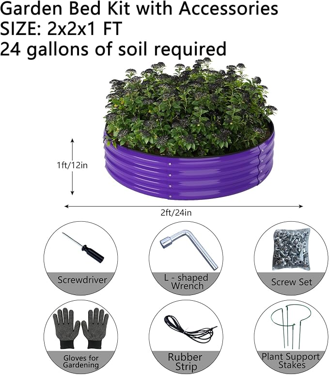 Galvanized Metal Planter Raised Garden Bed Kit - Image 2