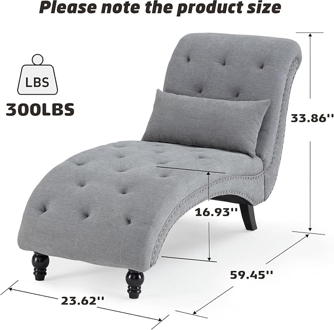 Tufted Soft Chaise Lounge Chair - Image 2