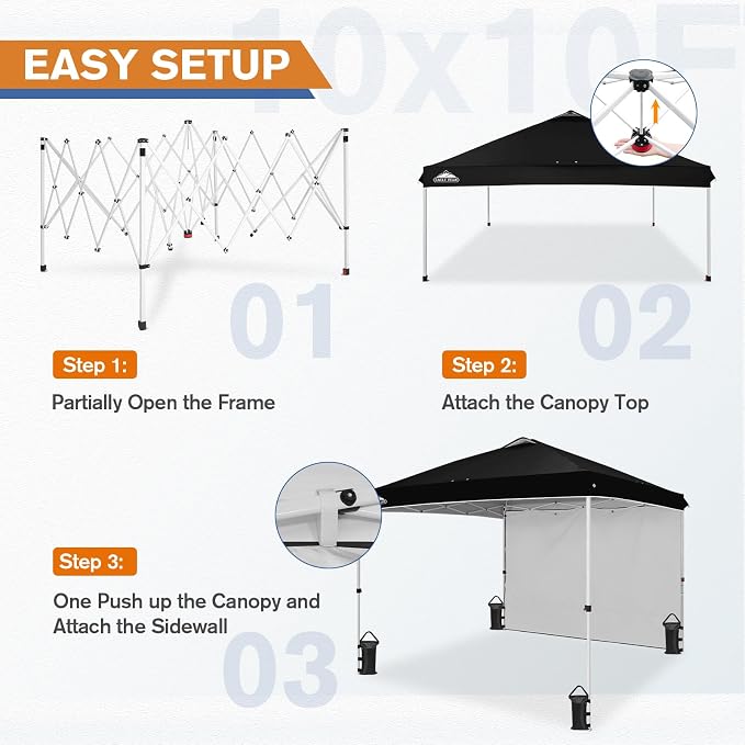 EAGLE PEAK Commercial Canopy 10x10 Pop Up Canopy Tent - Image 2
