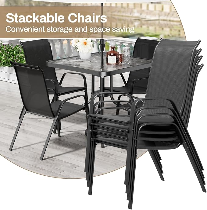 TLSUNNY Patio Dining Set 5 Pieces, All Weather Outdoor Furniture W/30"X 30" - Image 7