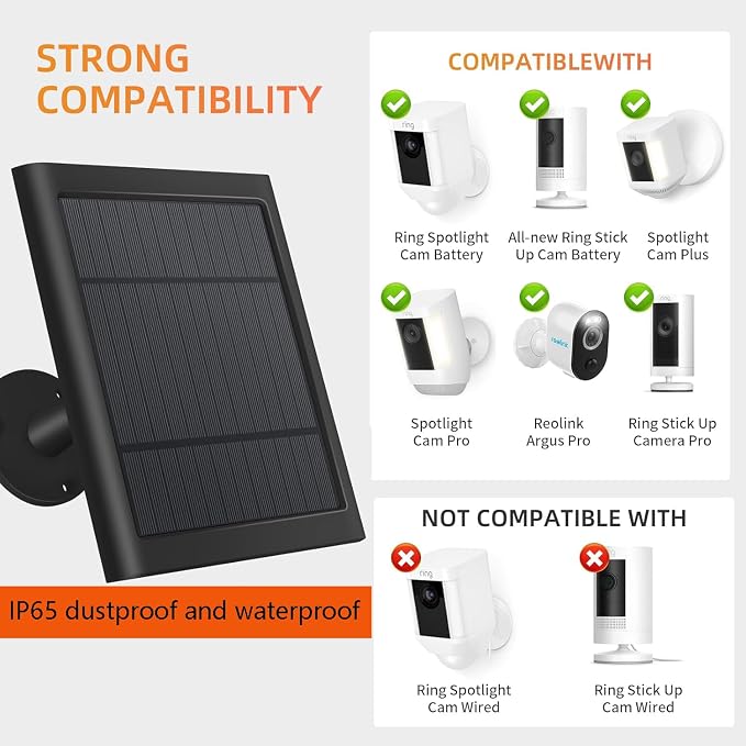 USB-C to Ring Barrel Plug 7Pack 4W Solar Charger - Image 3