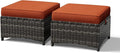 Joyside Outdoor Ottoman Set of 2, Patio Large Ottoman Foot Rest by Joyside
