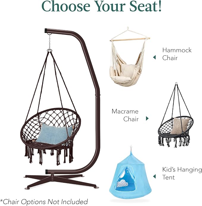 Best Choice Products Metal Hanging Hammock C-Stand - Image 6