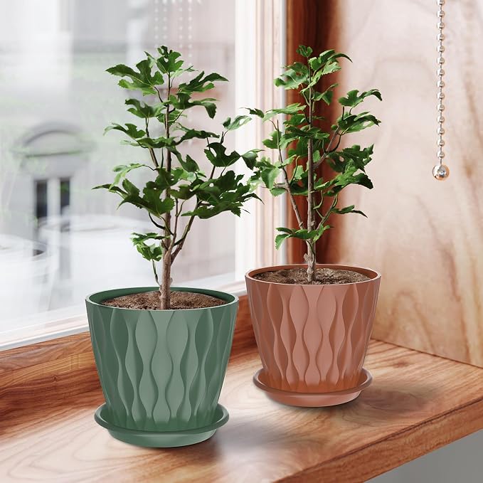 6 Pack 6 Inch Indoor Plant Pots - Image 8