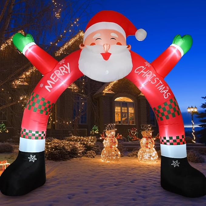 11 FT Christmas Inflatable Archway Decorations, Christmas Inflatable Santa - Image 5