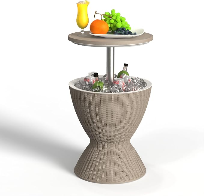EasyUp Outdoor Cooler Bar Table – 8 Gallon Outdoor Patio Cooler Table by EASYUP