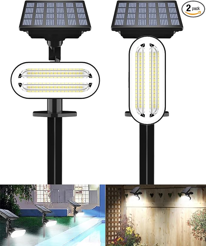 Solar Spot Lights Outdoor, 3 Lighting Modes Landscape Spotlights, IP65 by HAARAY