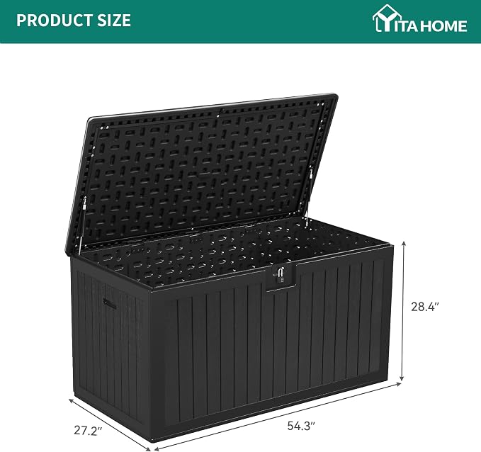 YITAHOME 150 Gallon Double-Wall Deck Box - Image 7