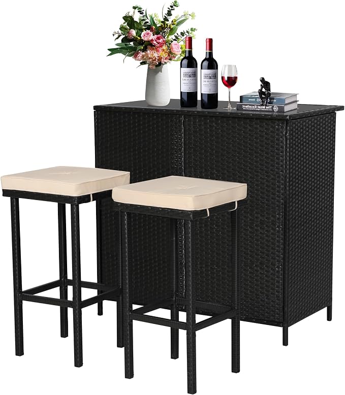 3-Piece Patio Outdoor Bar Set - Image 7
