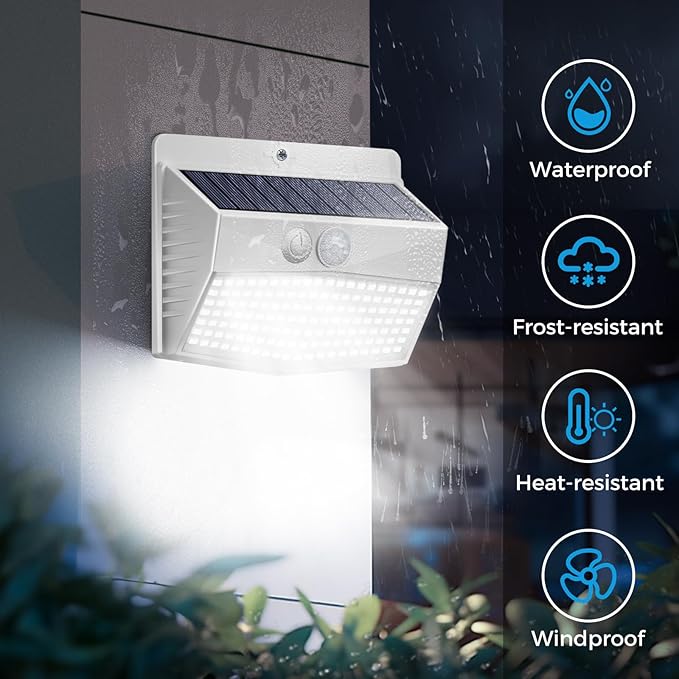 Peasur Solar Lights Outdoor Motion Sensor Solar Security Wall Light - Image 4