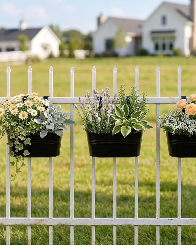Metal Railing Planters for Outdoor Plants - Image 4