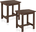 Y&M Outdoor Side Table, HIPS Adirondack Small Single Table, Waterproof Square by YM