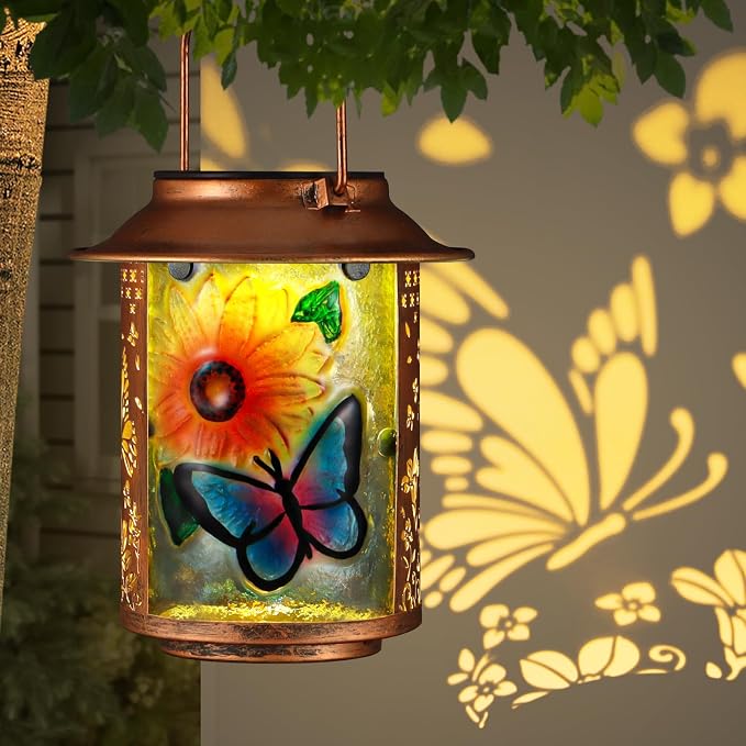 Butterfly Solar Lanterns Outdoor Waterproof, Birthday Gifts by Tepaken