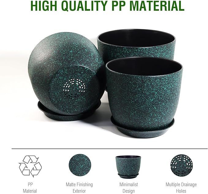 Plant Pots 10/9/8 inch, Flower Pots - Image 4