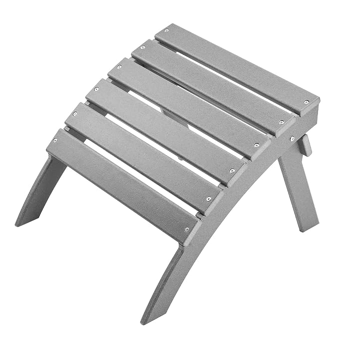 VEVOR Adirondack Ottoman, 21.5L x 18.9W x 14.8H Inch HDPE Plastic Folding - Image 12