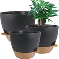 Large Self Watering Pots, 12/10/9 Plastic Planters by UOUZ