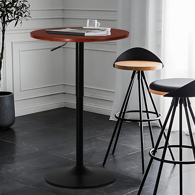 MoNiBloom Round Bar Table Adjustable Height, BistroTable - Image 2