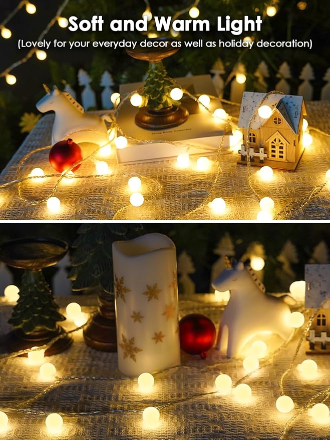200LED Connectable Globe String Lights Indoor Outdoor - Image 6