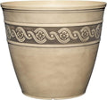Classic Home and Garden Corinthian Resin Flower Pot Planter, Ivory Ash by ClassicHomeandGarden
