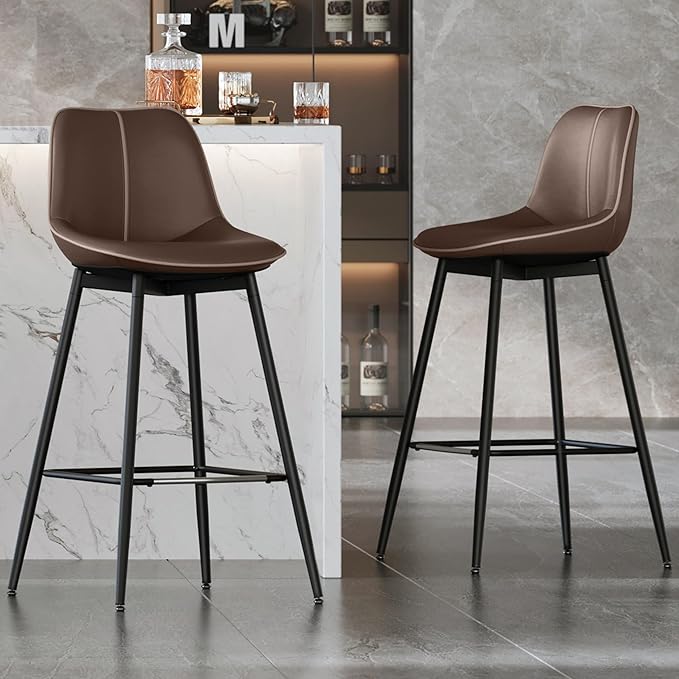 VASAGLE Bar Stools Set of 2, Bar Height Bar Stools by VASAGLEbySONGMICSHOME