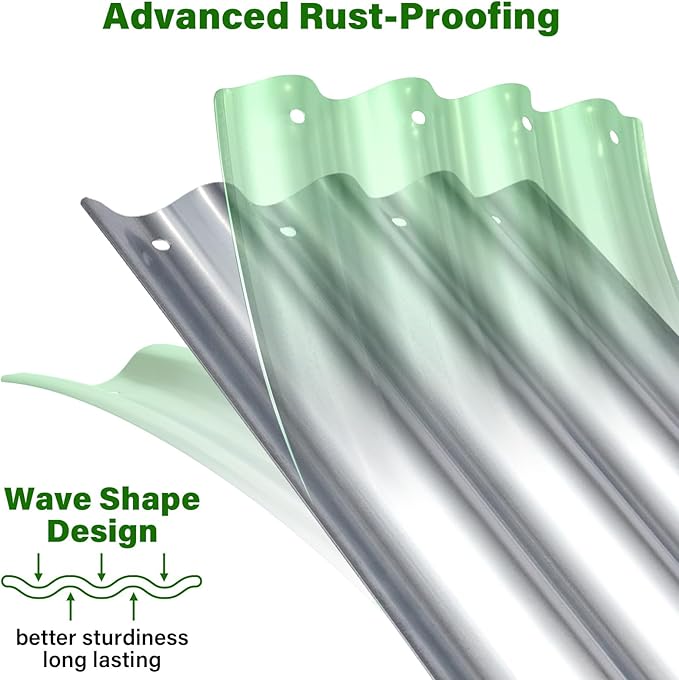 Galvanized Raised Garden Bed for Outdoor: 4X2X1ft Durable Metal Vegetable Plant - Image 5