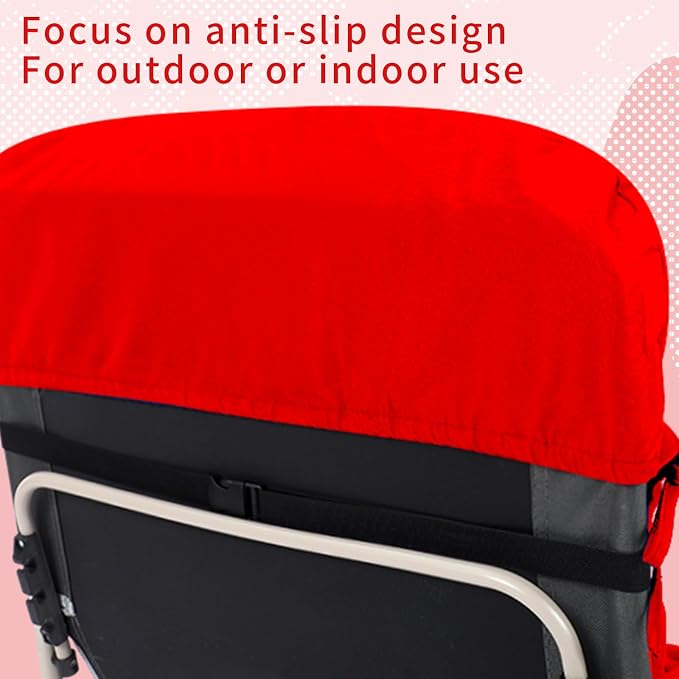 Tudomro 2 Pcs Bright Red 66'' Outdoor Chaise Lounge Cushion Waterproof Patio - Image 8