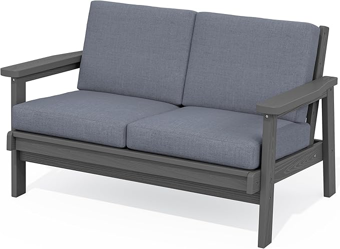 SERWALL HDPE Outdoor Patio Loveseat by SERWALL