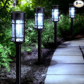 Mancra Solar Pathway Lights Outdoor, 8 Pack Metal Glass Solar Lights Outdoor by Mancra