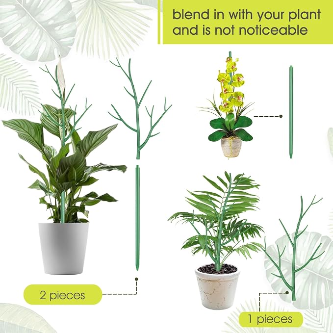 6 Pack Plant Support Stakes for Indoor Plants, 27.56 Inch Twig Plant Sticks - Image 3