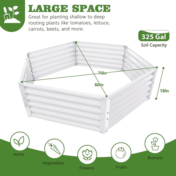 A ANLEOLIFE 14-Pack Deep Root Galvanized Raised Garden Beds Outdoor - Image 7