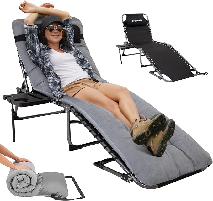 FUNDANGO Folding Chaise Lounge Chair by FUNDANGO
