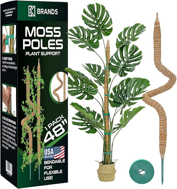 K-Brands 48'' Bendable Moss Pole Monstera Plant Support by K-BRANDS