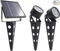 Legacy Mini 50X Twin Solar-Powered Spot Lights LED Spotlight Flag Pole Light by SolarLightMart