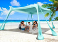 Beach Tent Sun Shelter 10x10ft Beach Canopy Easy Pop Up Sun Shade Portable by Wabolay
