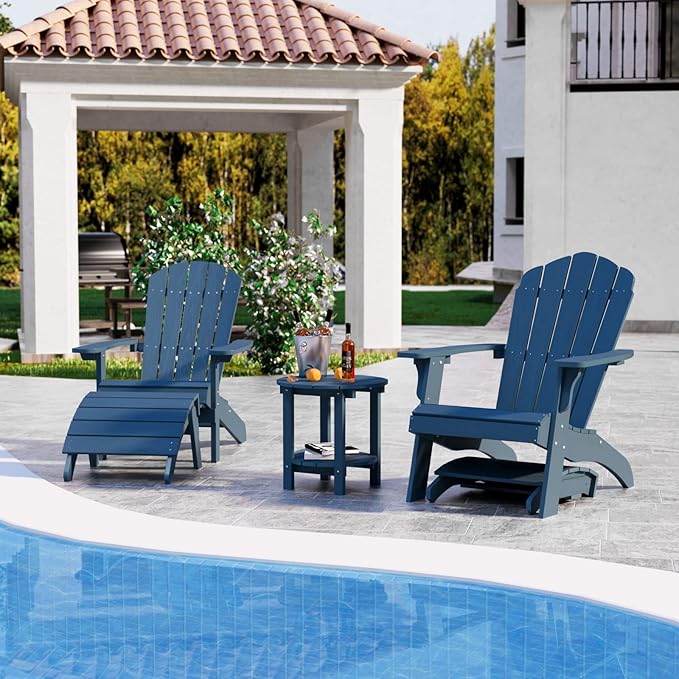YEFU Adirondack Ottoman Set of 2, Patio Foot Rest, Adirondack Foot Rest - Image 3