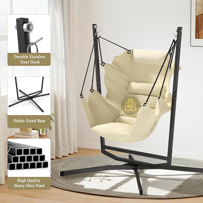 360° Swivel Hammock Swing Chair - Image 6
