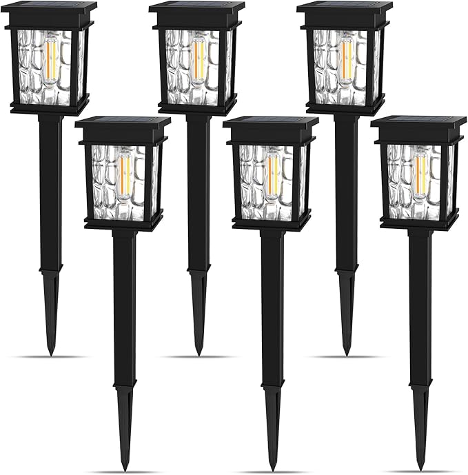 XMCOSY+ Solar Pathway Lights Outdoor, Adjustable Warm & Cool White, 50 Lumens - Image 2