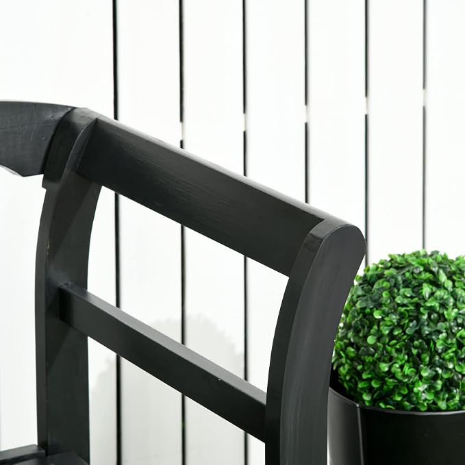 Outsunny Wooden Patio Bench, Outdoor Garden Bench - Image 8