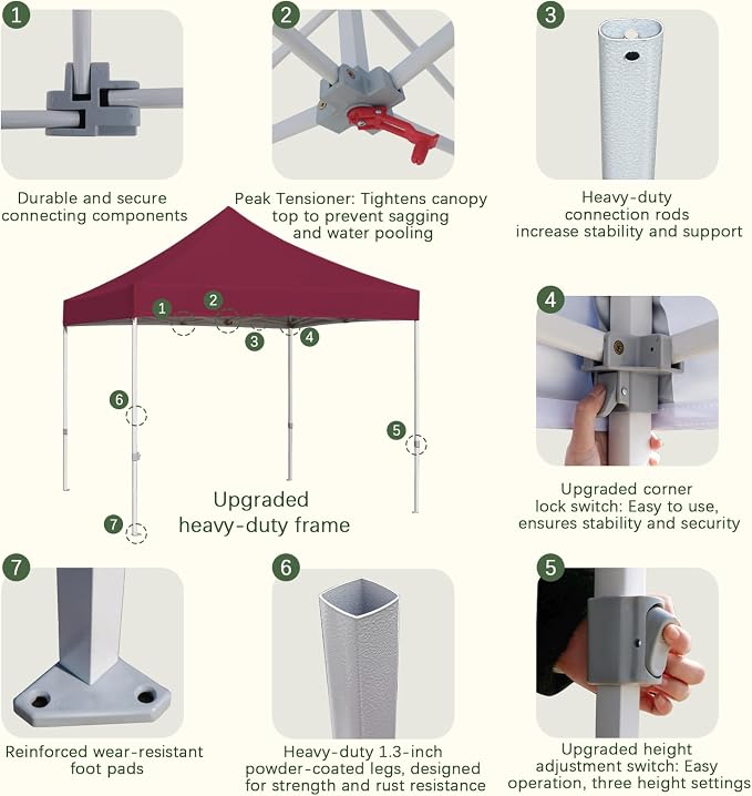 Easy 10x10 Pop Up Canopy Tent - Image 5