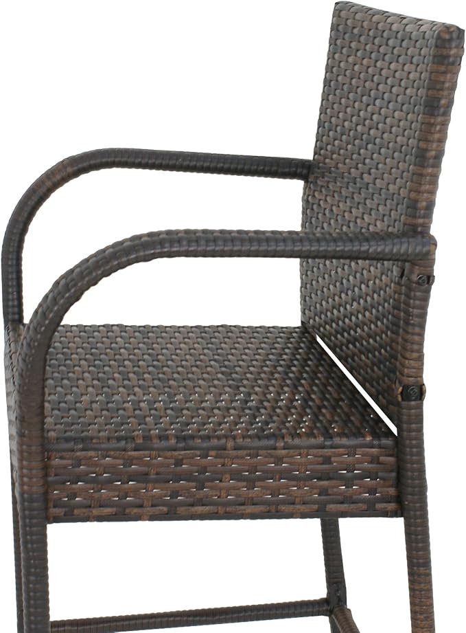 SUPER DEAL Upgraded Wicker Bar Stool Chairs Outdoor Backyard Rattan Chair - Image 8