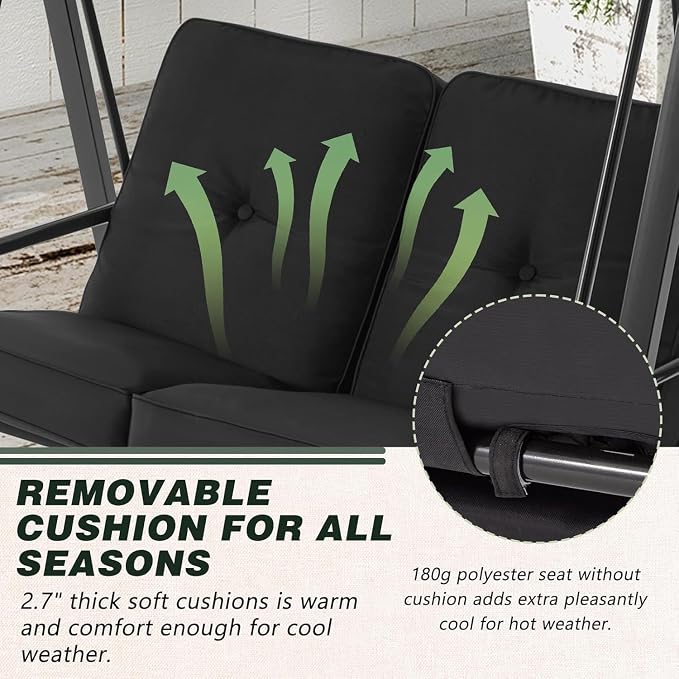 AECOJOY Outdoor Patio Swing Chair - Image 3